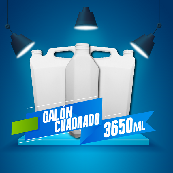 Galón Cuadrado 3750 mL- Envase - Aseoliquidos